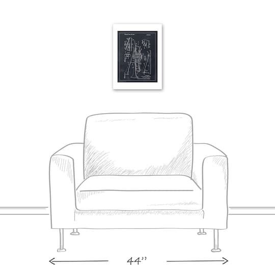 Dual Bell Trumpet Patent 12" x 16" Canvas Wall Art